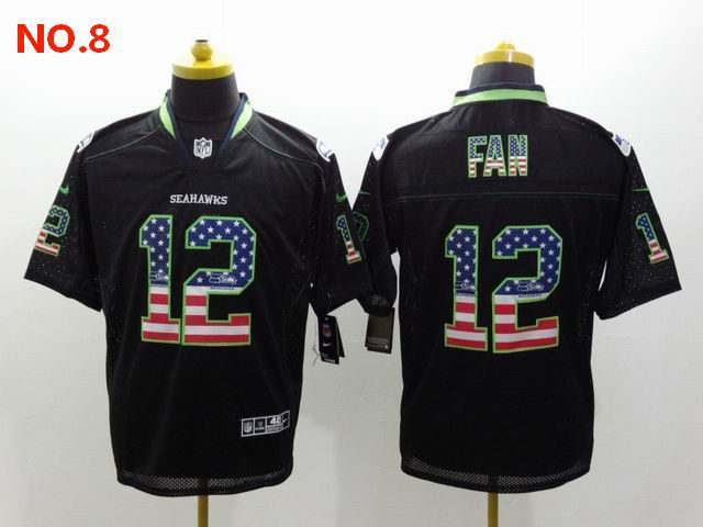 Men's Seattle Seahawks 12th Fan Jersey NO.8;